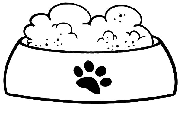 Dog Bowl Page Coloring Pages