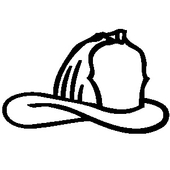 Fire hat clipart black and white letters example - WikiClipArt