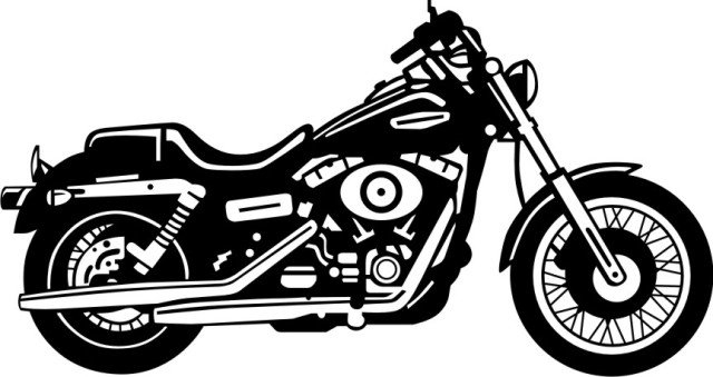 Motorcycle  black and white harley davidson motorcycle clipart black and white