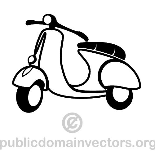 Motorcycle  black and white small city motorcycle vector image vectors clipart