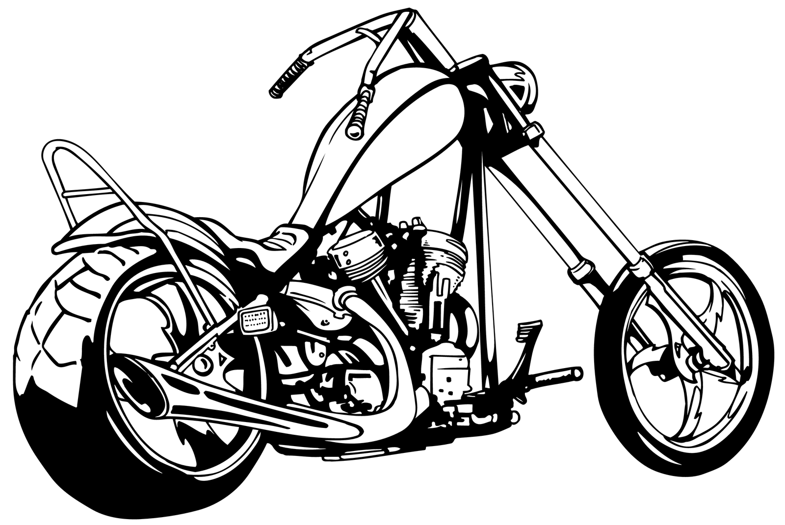 Motorcycle Clipart Black And White #39190.