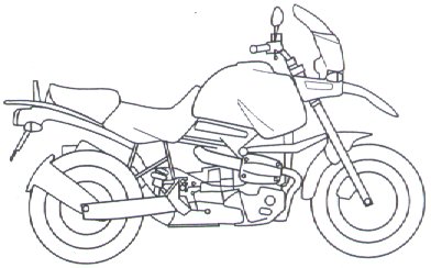 Motorcycle  black and white white clipart motorbike pencil and in color white